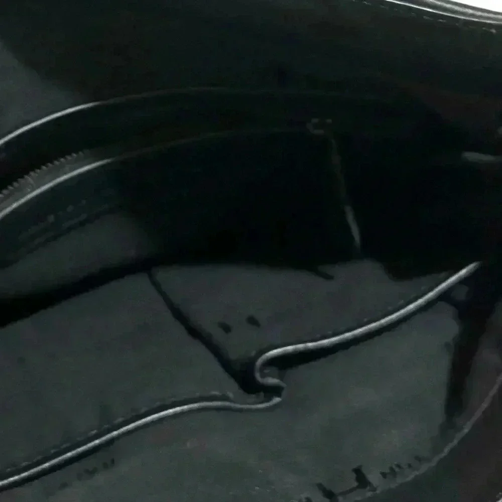 Halston Hmeritage black leather shoulder handbag